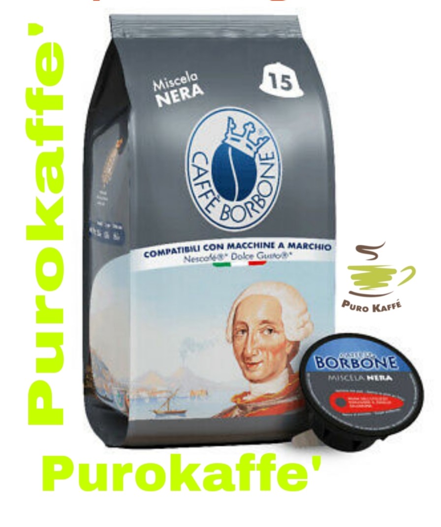 90 capsule Caffè Borbone 100% compatibili Dolce Gusto Nescafè miscela NERA  – PuroKaffè
